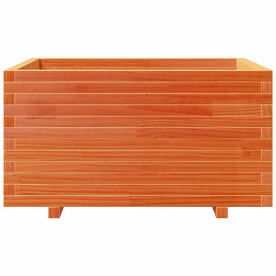 Puutarhakukkalaatikko vahanruskea 90x60x49,5 cm täysi mänty