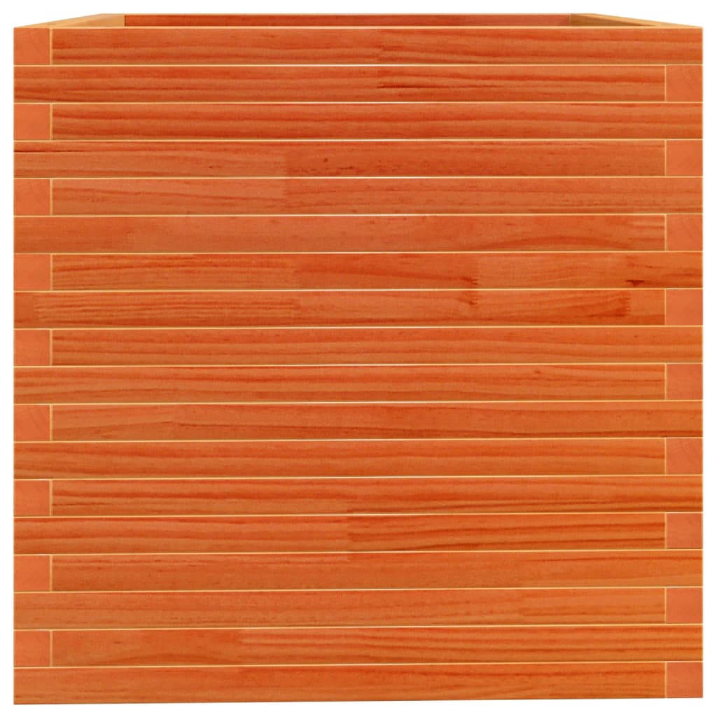 Vahanruskea puutarhakukkalaatikko Dilaver 70x70x72,5cm (mänty)