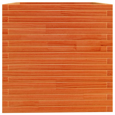 Puutarhakukkalaatikko vahanruskea 70x70x72,5 cm täysi mänty