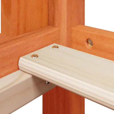 Vahanruskea kerrossänky katoksella Partin 80x200cm (mänty)