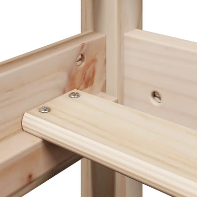 Korotettu sänky katoksella Varasciuc 90x200cm (mänty)