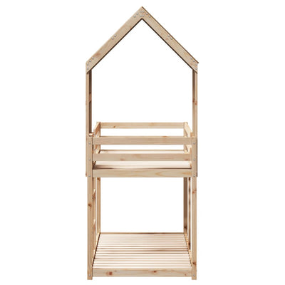 Kerrossänky katoksella Euchim 80x200cm (mänty)