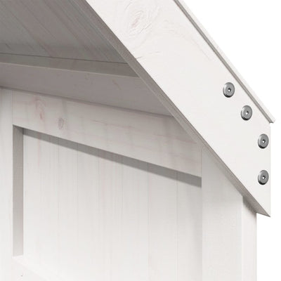 Valkoinen kerrossänky katoksella Euchim 80x200cm (mänty)