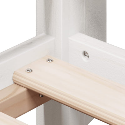 Valkoinen kerrossänky katolla Draceanu 90x200cm (mänty)