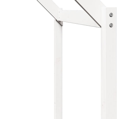 Valkoinen kerrossänky katoksella Ramayana 80x200cm (mänty)