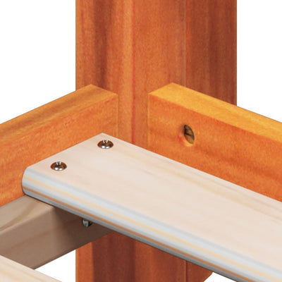 Vahanruskea korotettu sänky katoksella Stefan_ 80x200cm (mänty)