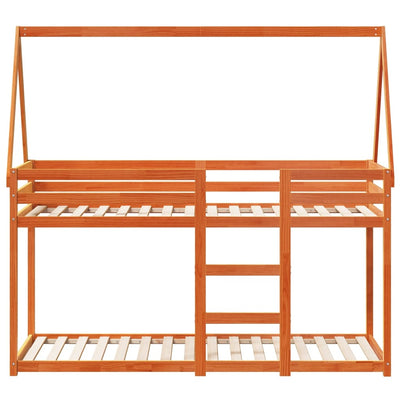 Kerrossänky katolla vahanruskea 75x190 cm täysi mänty