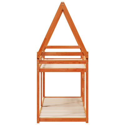 Vahanruskea kerrossänky katolla Candrea 75x190cm (mänty)