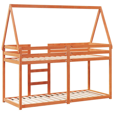 Vahanruskea kerrossänky katolla Candrea 75x190cm (mänty)