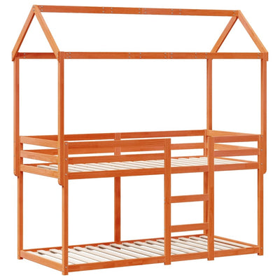 Vahanruskea kerrossänky katolla Gerasel 80x200cm (mänty)