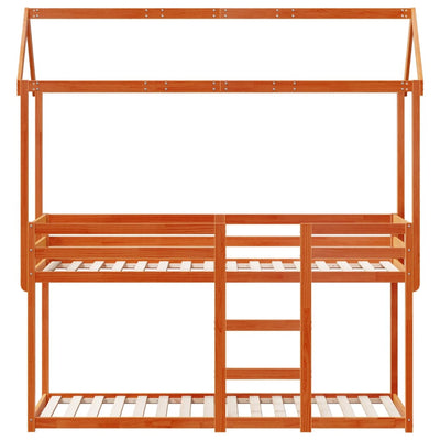 Vahanruskea kerrossänky katolla Gerasel 75x190cm (mänty)