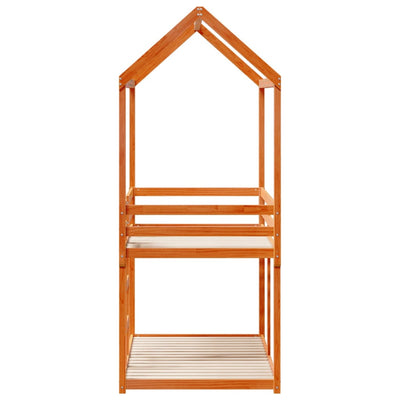 Vahanruskea kerrossänky katolla Gerasel 75x190cm (mänty)