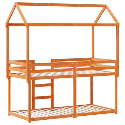 Vahanruskea kerrossänky katolla Gerasel 75x190cm (mänty)