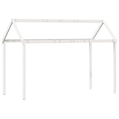 Korotettu sänky katolla valkoinen 75x190 cm täysi mänty