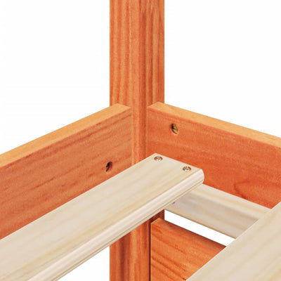 Vahanruskea sängynrunko laatikoilla Rizetta 120x200cm (mänty)