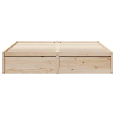 Sänky ilman patjaa 200x200 cm täysi mänty