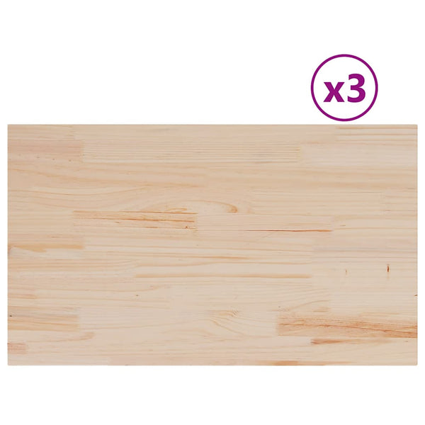Pöytälevyt Gemona 80x47x1,7cm (3 kpl suorakaide mänty)