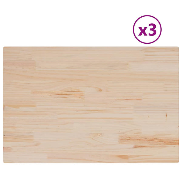 Pöytälevyt Gemona 80x53x1,7cm (3 kpl suorakaide mänty)