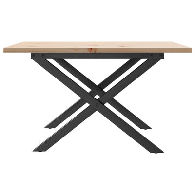 Sohvapöytä x-runko Eosofina 60x60x40cm (mänty ja valurauta)