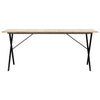 Ruokapöytä x-runko Eosofina 180x90x75cm (mänty ja valurauta)