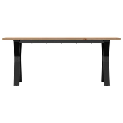 Sohvapöytä Y-runko 110x40x45 cm täysi mänty ja valurauta