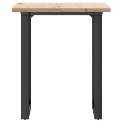 Ruokapöytä O-runko 60x60x75,5 cm täysi mänty ja valurauta
