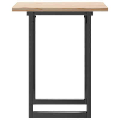 Ruokapöytä O-runko 60x60x75,5 cm täysi mänty ja valurauta