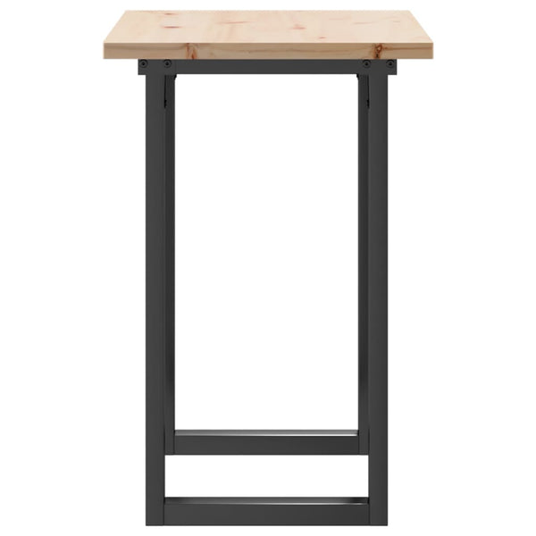 Ruokapöytä O-runko 80x50x75,5 cm täysi mänty ja terästä