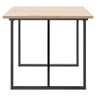 Ruokapöytä O-runko 180x90x75,5 cm täysi mänty ja valurauta