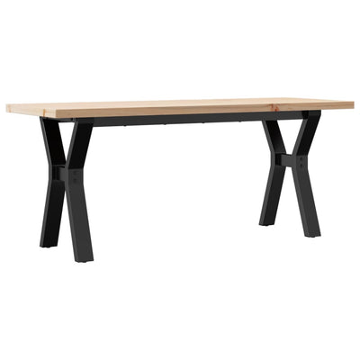 Sohvapöytä Y-runko 110x40x45,5 cm täysi mänty ja valurauta