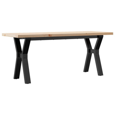 Sohvapöytä Y-runko 110x40x45,5 cm täysi mänty ja valurauta