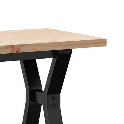 Sohvapöytä Y-runko 110x40x45,5 cm täysi mänty ja valurauta