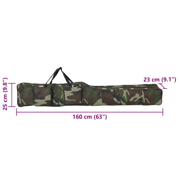 Vihreä maastokuvioinen vapalaukku 160 cm Oxford-kankaasta