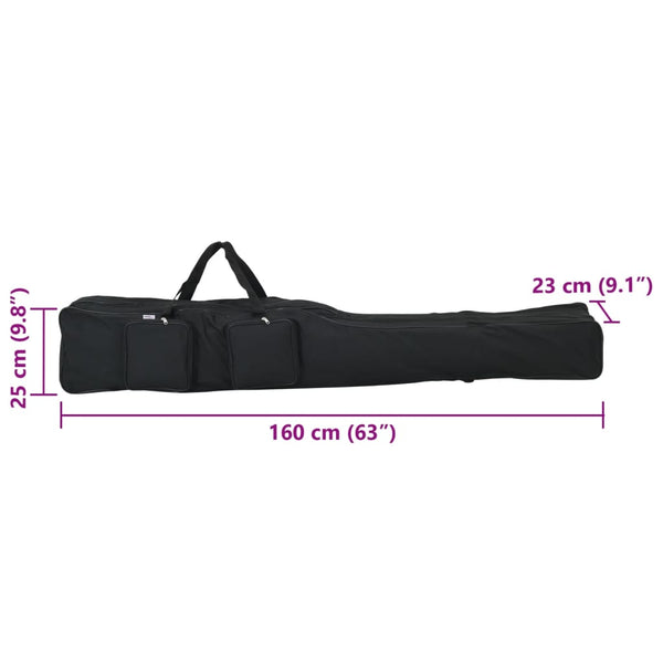 Musta vapalaukku 160 cm Oxford-kangasta