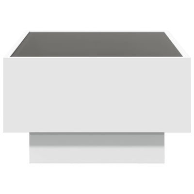 Valkoinen sohvapöytä led-valoilla Priciu 70x50x30cm (puinen)