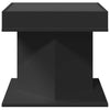 Musta sohvapöytä led-valoilla Ionasel 50x50x45cm (puinen)