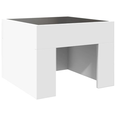 Sohvapöytä Infinity LED-valoilla valkoinen 40x40x30 cm