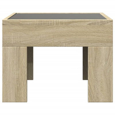 Sohvapöytä Infinity LED-valoilla Sonoma-tammi 40x40x30 cm