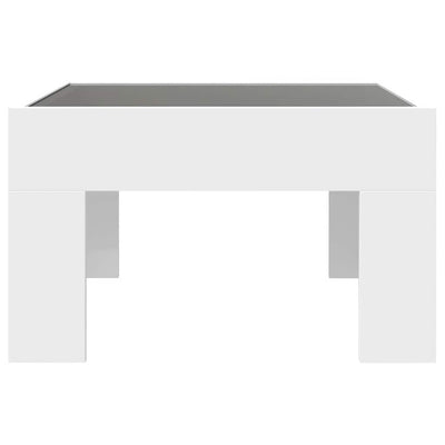 Valkoinen sohvapöytä infinity led-valoilla Adiere 50x50x30cm