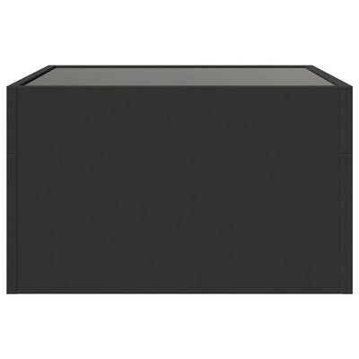 Musta sohvapöytä infinity led-valoilla Adiere 50x50x30cm