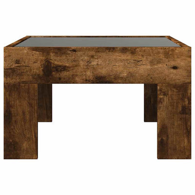 Savutammi sohvapöytä infinity led-valoilla Adiere 50x50x30cm