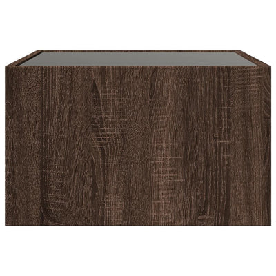 Sohvapöytä Infinity LED-valoilla ruskea tammi 50x50x30 cm