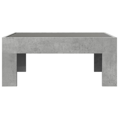 sohvapöytä Infinity LED-valoilla betoninharmaa 70x50x30 cm