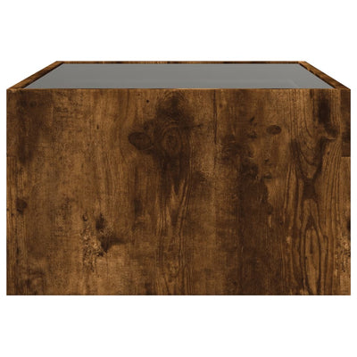 sohvapöytä Infinity LED-valoilla savutammi 70x50x30 cm