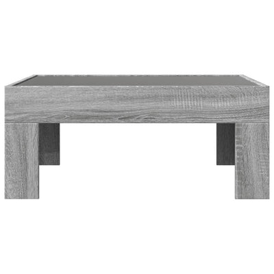 Harmaa sohvapöytä infinity led-valoilla Adiere 70x50x30cm (sonoma)