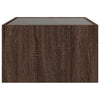 Ruskea tammi sohvapöytä infinity led-valoilla Adiere 70x50x30cm