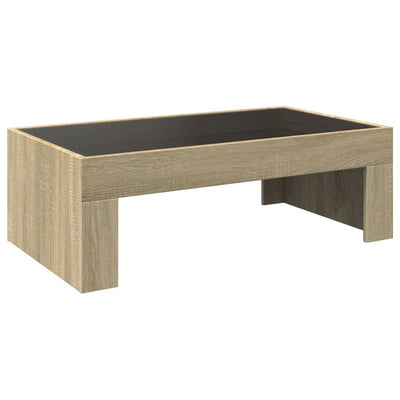 Sohvapöytä Infinity LED-valoilla Sonoma-tammi 90x50x30 cm