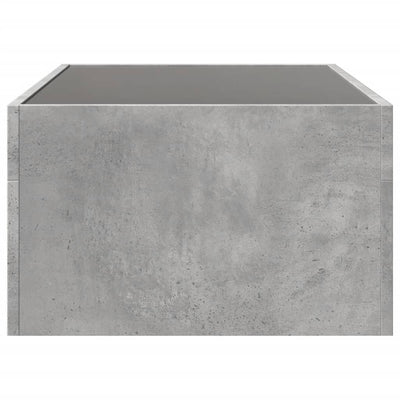 Sohvapöytä Infinity LED-valoilla betoninharmaa 90x50x30 cm
