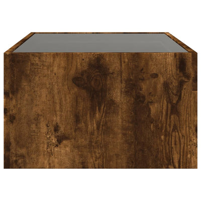 Sohvapöytä Infinity LED-valoilla savutammi 90x50x30 cm