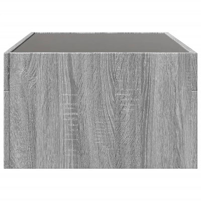 Sohvapöytä Infinity LED-valoilla harmaa Sonoma 90x50x30 cm